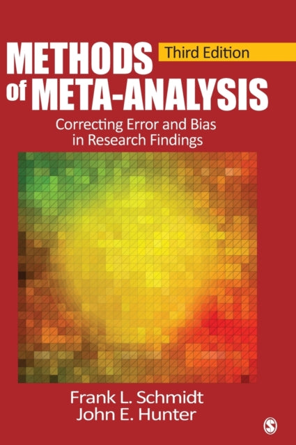Book cover of: Methods of Meta-Analysis. By: Frank L. (Leo) Schmidt