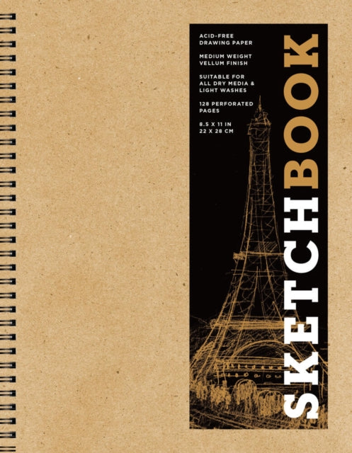 Book cover of: Sketchbook (basic large spiral Kraft). By: Sterling