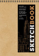 Book cover of: Sketchbook (basic medium spiral fliptop landscape Kraft). By: Inc Sterling Publishing Co.