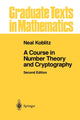 Book cover of: Course in Number Theory and Cryptography. By: Neal Koblitz