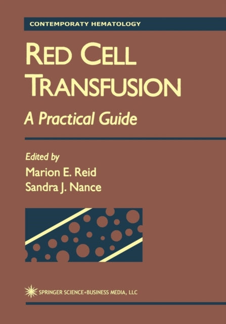 Book cover of: Red Cell Transfusion. By: Marion E. Reid