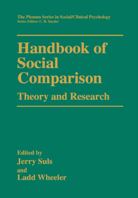 Book cover of: Handbook of Social Comparison. By: Jerry Suls