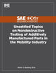 Book cover of: Unsettled Topics on Nondestructive Testing of Additively Manufactured Parts in the Mobility Industry. By: Kevin Slattery