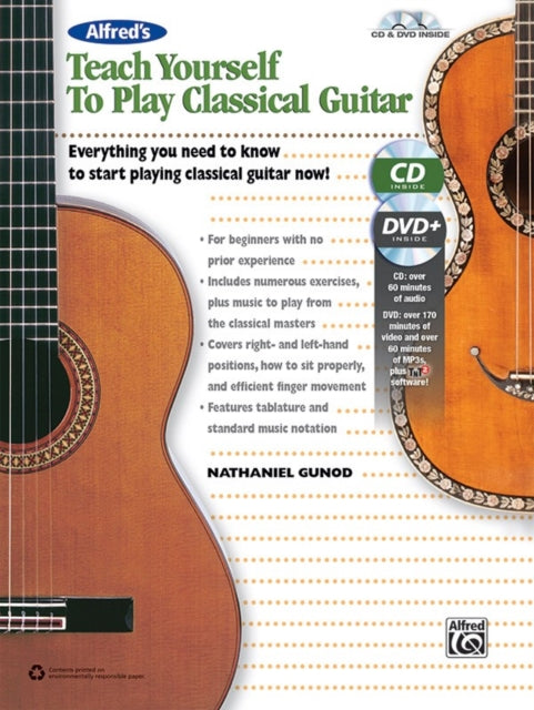 Book cover of: Alfred's Teach Yourself to Play Classical Guitar. By: Nathaniel Gunod