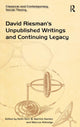 Book cover of: David Riesman's Unpublished Writings and Continuing Legacy. By: Keith M. Kerr
