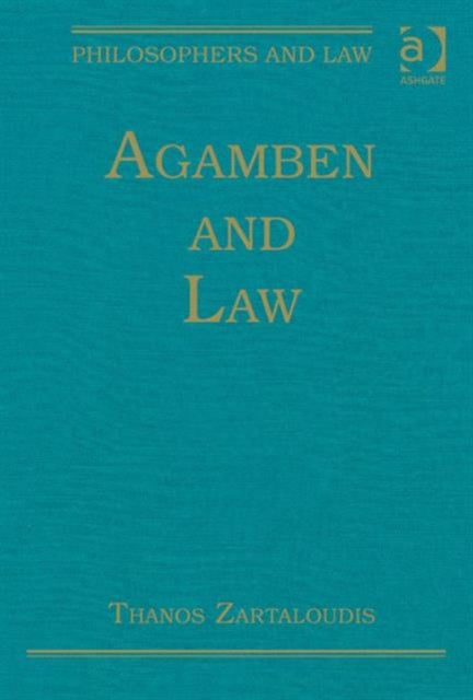 Book cover of: Agamben and Law. By: Thanos Zartaloudis
