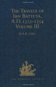 Book cover of: Travels of Ibn Battuta, AD 1325-1354. By: H. A. R. Gibb