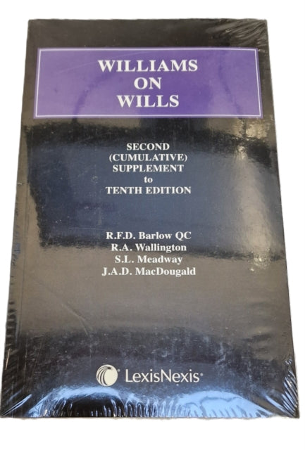 Book cover of: WILLIAMS ON WILLS 2ND SUPP TO 10TH EDITI. By: Vários Autores