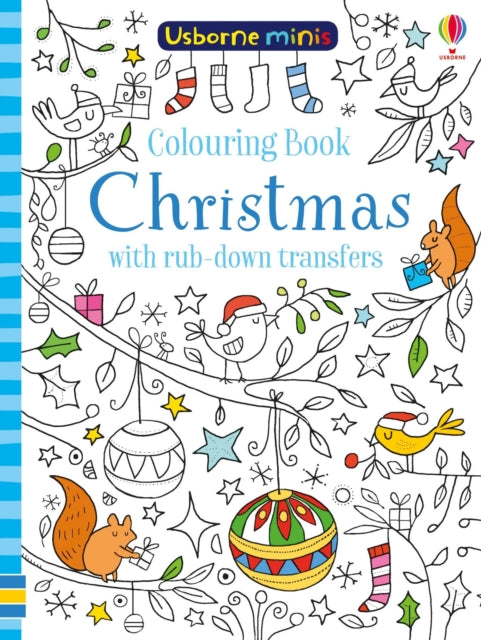Colouring Book Christmas with rub-down transfers 9781474947718 S. A. M. SMITH