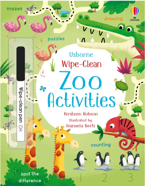 Wipe-Clean Zoo Activities 9781474986847 Kirsteen Robson