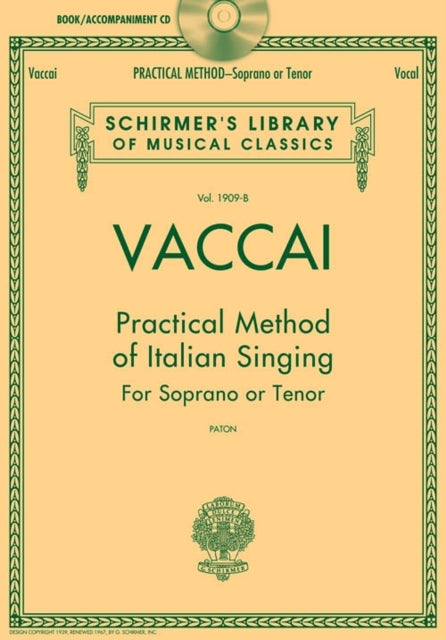 Book cover of: Practical Method of Italian Singing. By: Nicola Vaccai