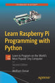 Book cover of: Learn Raspberry Pi Programming with Python. By: Wolfram Donat