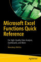 Book cover of: Microsoft Excel Functions Quick Reference. By: Mandeep Mehta