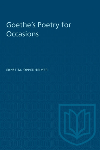 Book cover of: Goethe's Poetry for Occasions. By: OPPENHEIMER