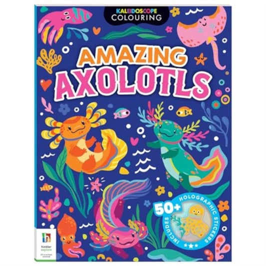 Book cover of: Kaleidoscope Sticker Colouring Awesome Axolotls