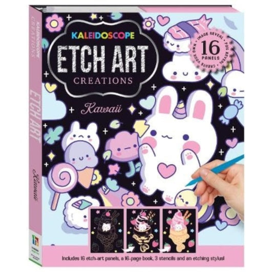 Book cover of: Kaleidoscope Etch Art Creations Kawaii