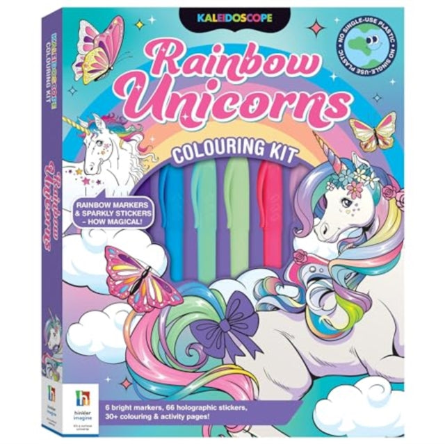 Book cover of: Kaleidoscope Colouring Kit Rainbow Unicorns