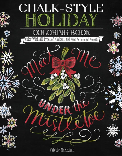 Book cover of: Chalk-Style Holiday Coloring Book. By: Valerie McKeehan