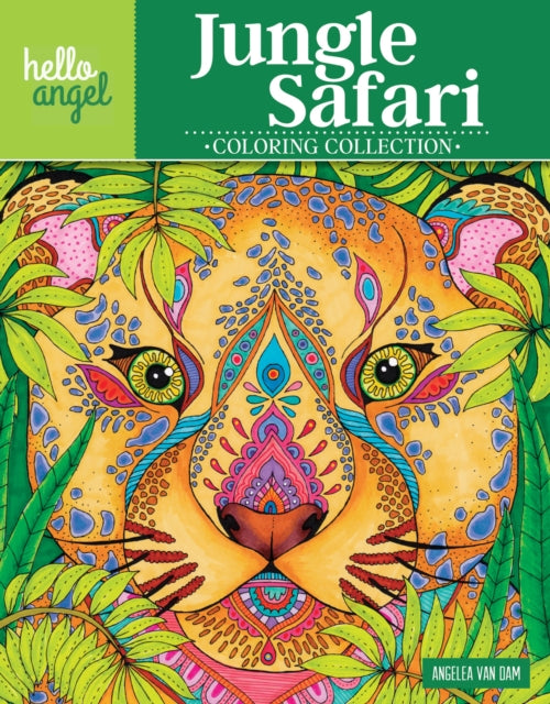 Book cover of: Hello Angel Jungle Safari Coloring Collection. By: Angelea Van Dam