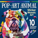 Book cover of: Pop-Art Animal Sticker Mosaic Art