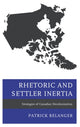 Book cover of: Rhetoric and Settler Inertia. By: Patrick Belanger