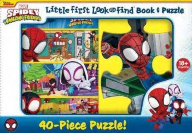 Book cover of: Disney Junior Marvel Spidey and His Amazing Friends: Little First Look and Find Book & Puzzle. By: PI Kids