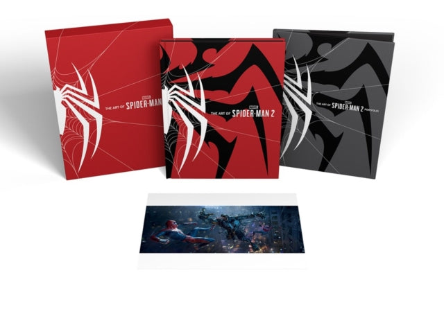 Book cover of: Art of Marvel's Spider-Man 2 (Deluxe Edition). By: Insomniac Games