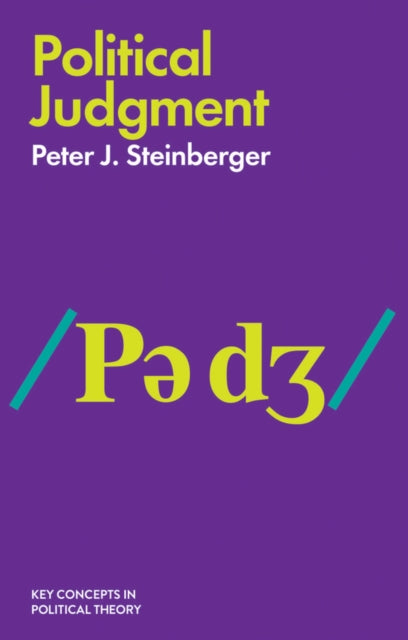 Book cover of: Political Judgment. By: Peter J. Steinberger