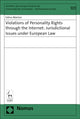 Book cover of: Violations of Personality Rights through the Internet. By: Edina Márton