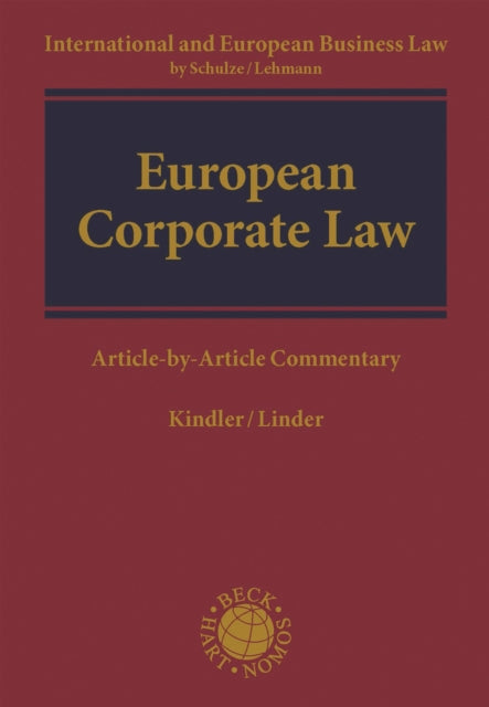 Book cover of: European Corporate Law. By: Peter Kindler