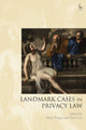 Book cover of: Landmark Cases in Privacy Law. By: Paul Wragg