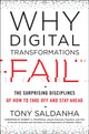 Book cover of: Why Digital Transformations Fail. By: Tony Saldanha