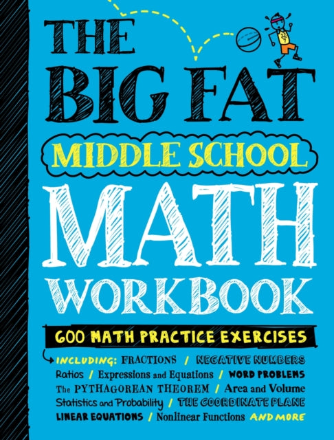 Book cover of: Big Fat Middle School Math Workbook. By: Workman Publishing