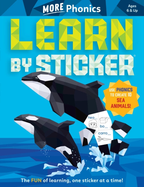 Book cover of: Learn by Sticker: More Phonics. By: Workman Publishing