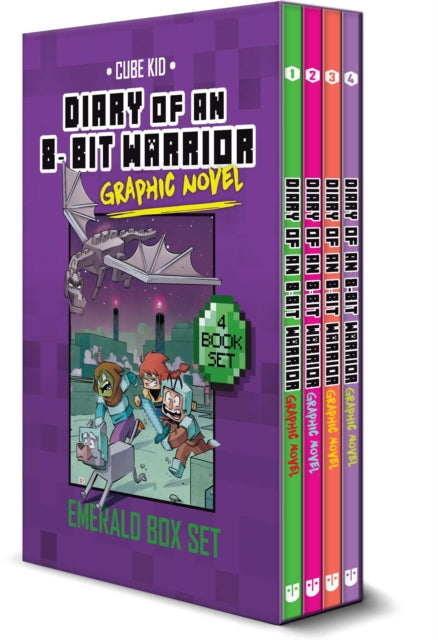 Book cover of: Diary of an 8-Bit Warrior Graphic Novel Emerald Box Set. By: Pirate Sourcil