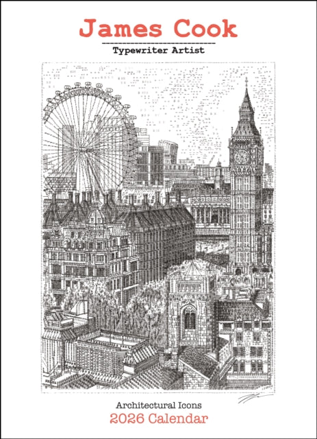Book cover of: James Cook Typewriter Artist 2026 Wall Calendar