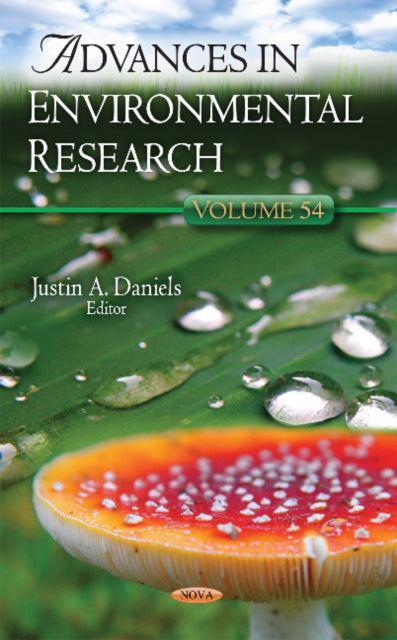 Book cover of: Advances in Environmental Research. By: Justin A. Daniels