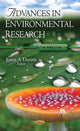 Book cover of: Advances in Environmental Research. By: Justin A. Daniels