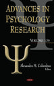 Book cover of: Advances in Psychology Research. By: Alexandra M. Columbus
