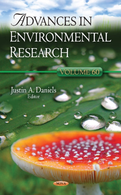 Book cover of: Advances in Environmental Research. By: Justin A. Daniels