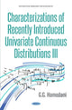 Book cover of: Characterizations of Recently Introduced Continuous Distributions III. By: G. G. Hamedani