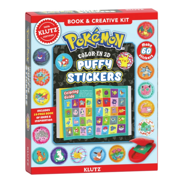 Pokemon Color-In 3D Puffy Stickers 9781546121985 Editors of Klutz