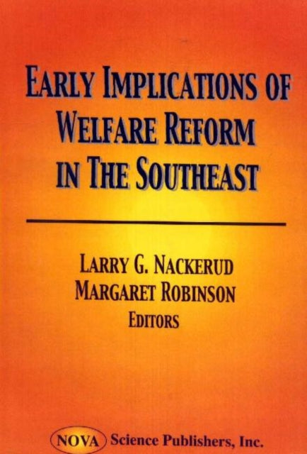 Book cover of: Early Implications of Welfare Reform in the Southeast