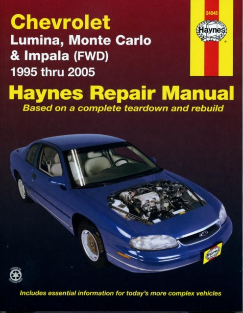 Book cover of: Chevrolet Lumina, Monte Carlo & Impala (FWD) (95 - 05). By: Jeff Kibler