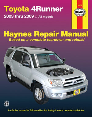 Toyota 4Runner 2003 To 2009, All models