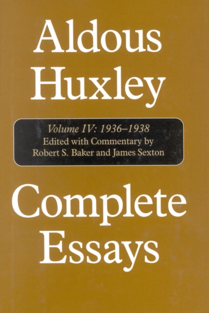 Book cover of: Complete Essays. By: Aldous Huxley