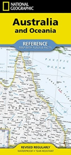 Book cover of: National Geographic Australia and Oceania Map (Folded with Flags and Facts)