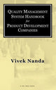 Book cover of: Quality Management System Handbook for Product Development Companies. By: Vivek Nanda