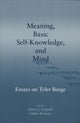 Book cover of: Meaning, Basic Self-Knowledge, and Mind