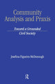 Book cover of: Community Analysis and Practice. By: Figueira-McDono